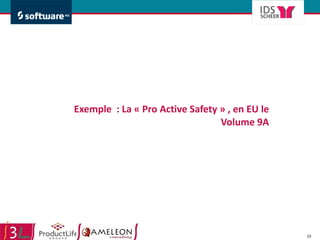 Exemple  : La « Pro Active Safety » , en EU le Volume 9A 