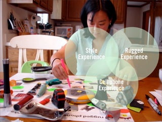 Style         Rugged
Experience     Experience


       Cell phone
       Experience
 