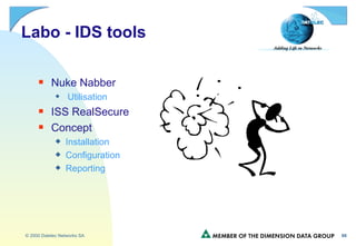 Labo - IDS tools Nuke Nabber Utilisation ISS RealSecure Concept Installation Configuration Reporting 