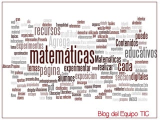 Blog del Equipo TIC 
 