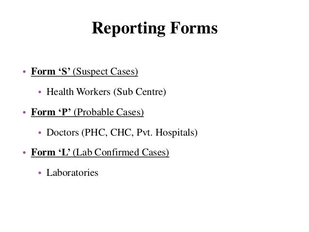 idsp form p in IDSP Gahwai Dharmendra Dr.