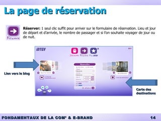 La page de réservation Réserver:  1 seul clic suffit pour arriver sur le formulaire de réservation. Lieu et jour de départ et d’arrivée, le nombre de passager et si l’on souhaite voyager de jour ou de nuit. Lien vers le blog Carte des destinations 