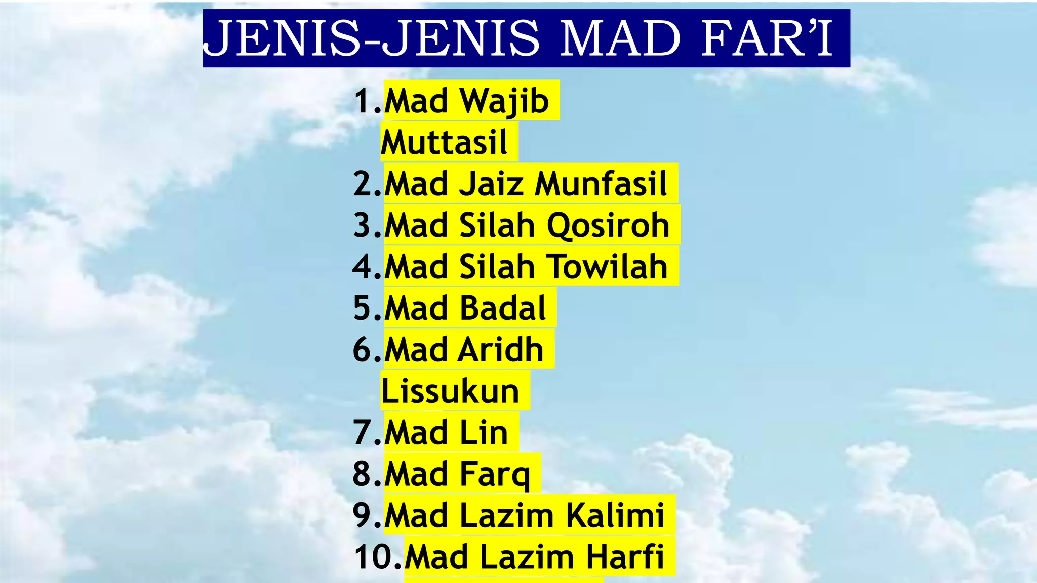 Tajwid Idtq1072 Hukum Mad Dan Pembahagiannya Pptx