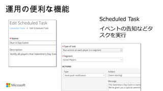 運用の便利な機能
 