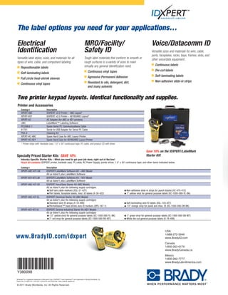 Brady Idxpert Label Printer Brochure