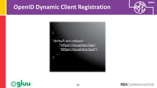 #RSAC
OpenID Dynamic Client Registration
21
 