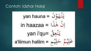 Contoh: Idzhar Halqi
 