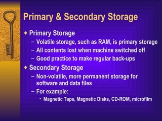 Difference Between Primary And Is Secondary Memory Volatile