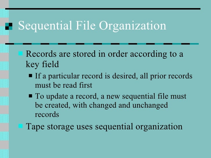 Ie Storage, Multimedia And File Organization