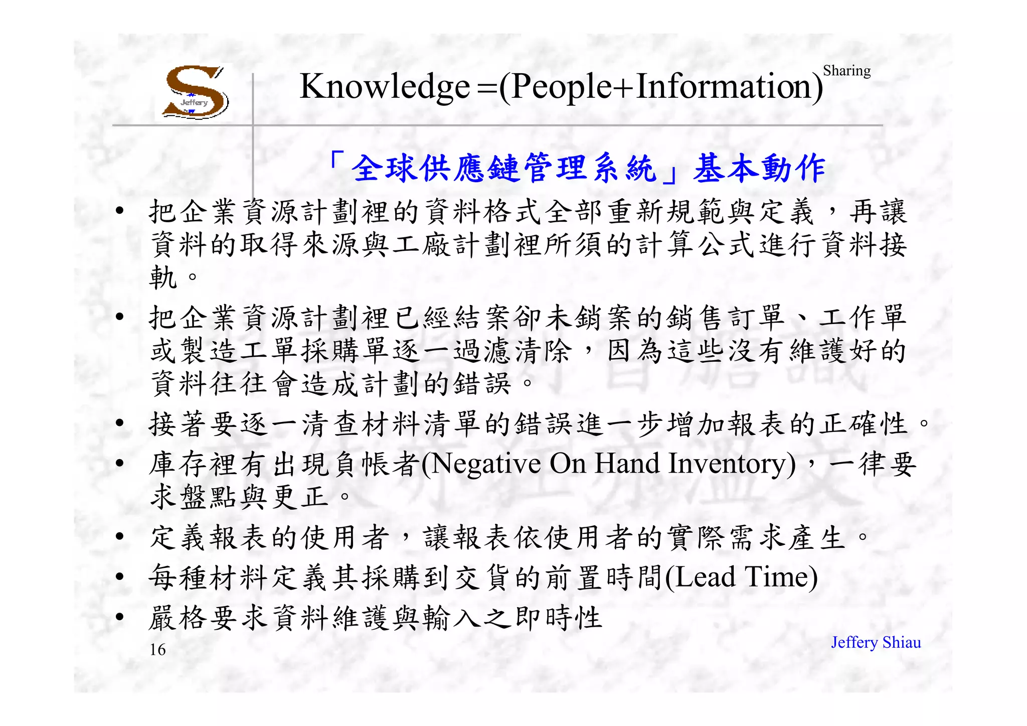 IE-015 全球供應鏈管理