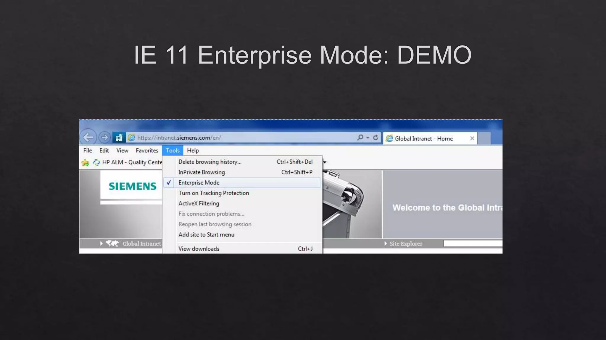 Internet Explorer 11 Enterprise Mode & F12 Developer Tools