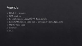 Internet Explorer 11 Enterprise Mode & F12 Developer Tools