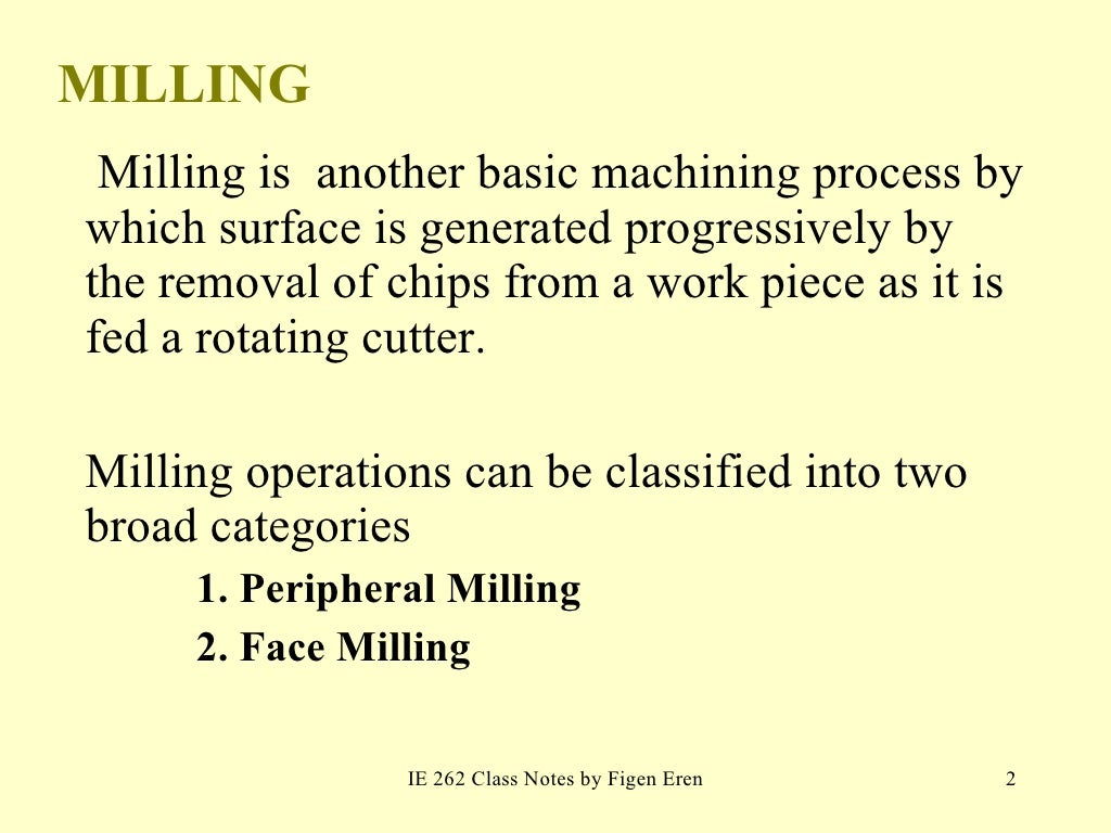 MIlling 1