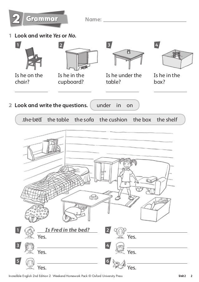 Incredible english 1 weekend homework pack 06 picture