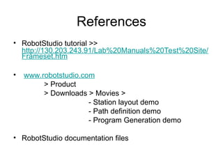 Transfer File Robotstudio Robotics training through robotstudio .ppt