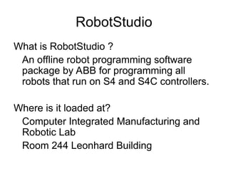 Robotics training through robotstudio .ppt