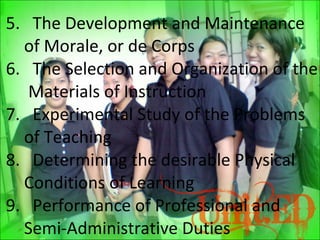5. The Development and Maintenance
of Morale, or de Corps
6. The Selection and Organization of the
Materials of Instructio...
