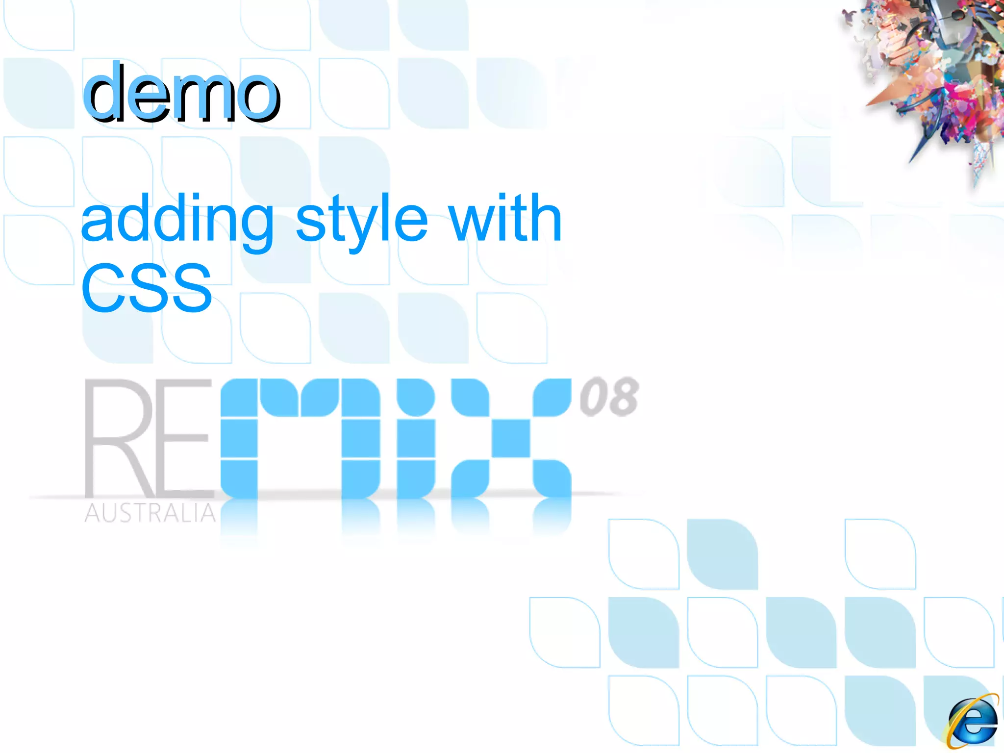 adding style with CSS demo 