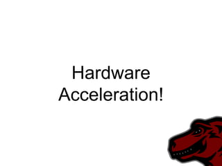 Hardware
Acceleration!
 