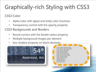 HTML5 <video> elementIndustry-standard MPEG-4/H.264 videoVideo can be composited with anything else on the pageHTML content, images, SVG graphicsGPU-based implementation capable of maintaining 60fps full-screen at full HD resolutionSupports both DXVA and full hardware video decodersHTML5 <audio> elementIndustry-standard MP3 and AAC audioHTML 5 Video<video width="800" height="450" src="myvideo.mp4" autoplay>No video for you</video>