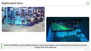 © OECD/IEA 2018
Digital plant twins
Virtual feasibility and durability testing of real process plants can accelerate the innovation cycle by
saving time and resources
Source: Siemens UK
Source: GE
 