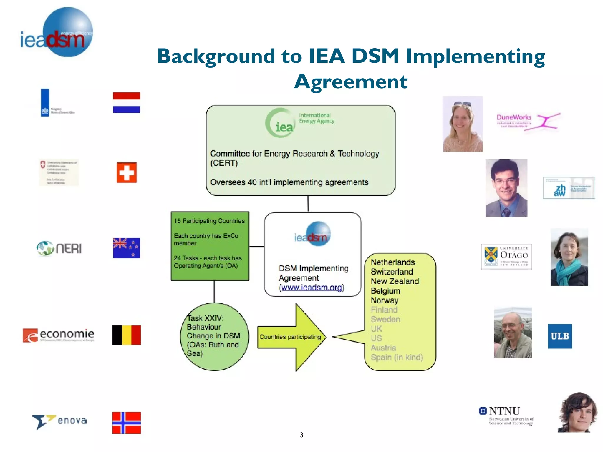 Background to IEA DSM Implementing
            Agreement




            3
            3
 