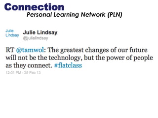 Connection
Personal Learning Network (PLN)
 