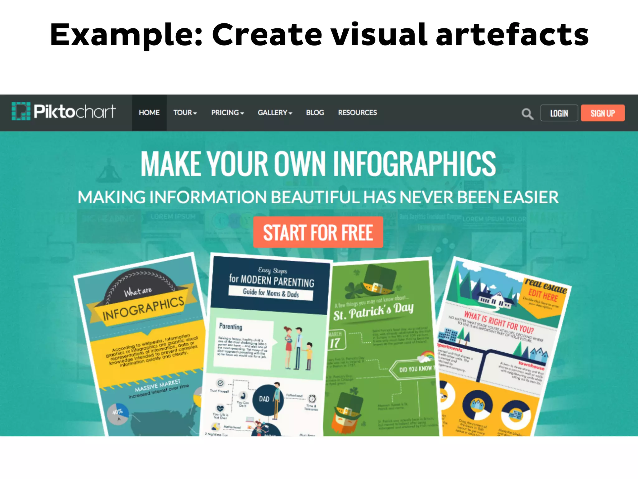 Example: Create visual artefacts
 
