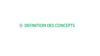 I)- DEFINITION DES CONCEPTS
 