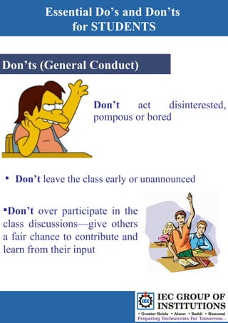 Disinterested Discussion IEC Do's & Don'ts | PDF