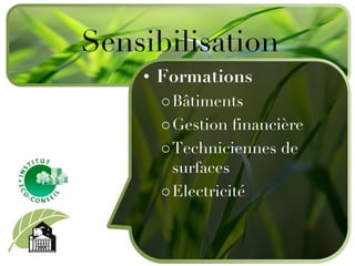 Formations Bâtiments G estion financière Techniciennes de surfaces Electricité Sensibilisation 