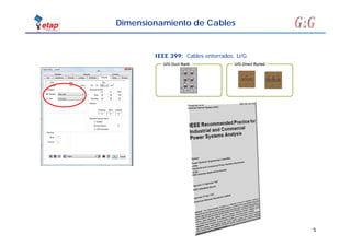 5
Dimensionamiento de Cables
IEEE 399: Cables enterrados. U/G
 