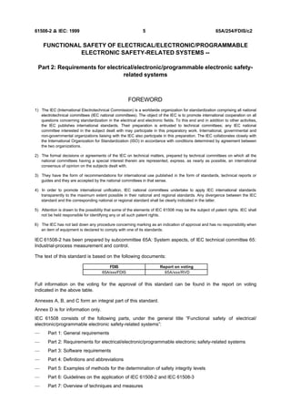 IEC 61508-2: Functional Safety Requirements for Electrical/Electronic ...