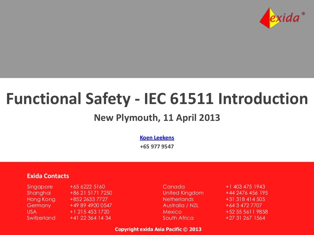 IEC 61511 introduction