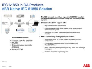 IEC 61850 Overview_Self Designed to seamlessly consolidate functions | PDF