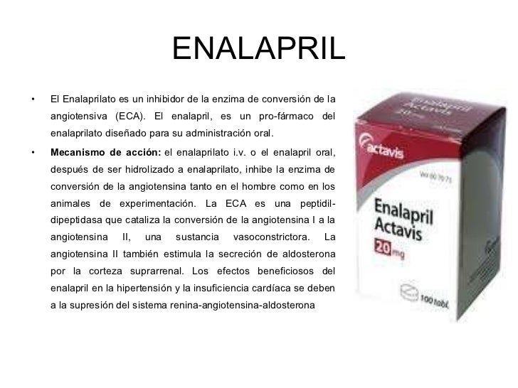 para que sirve el enalapril maleato 20 mg