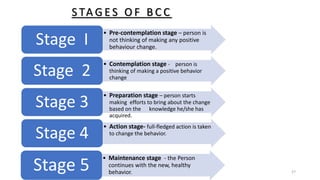 Information Education and Communication, Behavioural Change ...