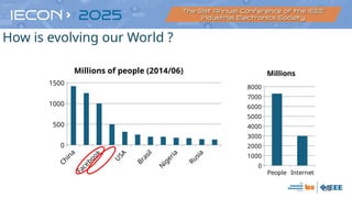 30
C
h
i
n
a
F
a
c
e
b
o
o
k
U
S
A
B
r
a
s
i
l
N
i
g
e
r
i
a
R
u
s
i
a
0
500
1000
1500
Millions of people (2014/06)
People Internet
0
1000
2000
3000
4000
5000
6000
7000
8000
Millions
How is evolving our World ?
 