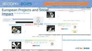 https://premium.golabz.eu/about/go-lab-initiative
Repositories: PV & Wind Remote
Laboratories
European Projects and Social
Impact
 