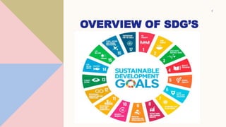 OVERVIEW OF SDG’S
1
 