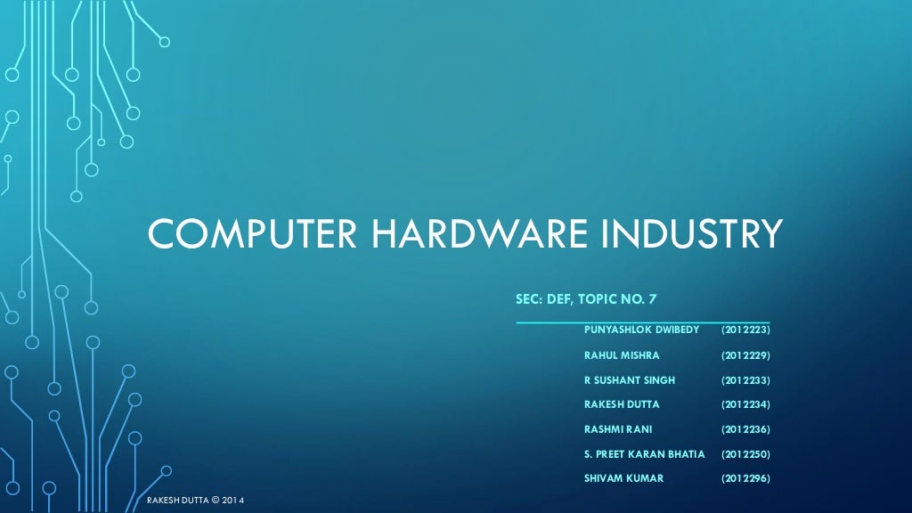 Computer Hardware Industry Analysis