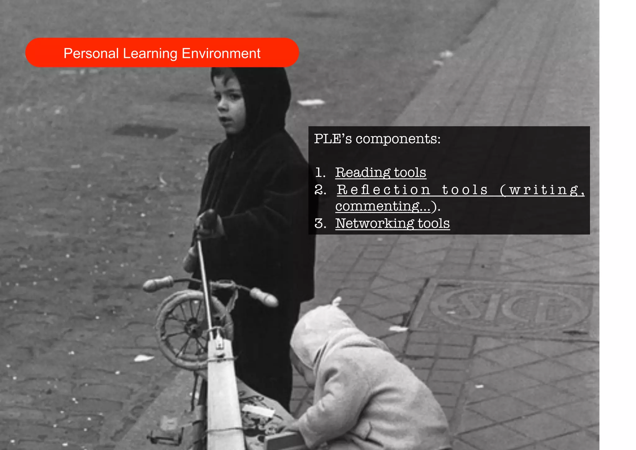 Antes: Diseñar un plan de gestión de crisis • Prevención • Monitorizar • Evaluar (leve, moderada, grave) • Procesos y responsables (CEO, Dircom, CMO) • Respuesta 
Durante • Velocidad sin precipitarse • No perder la calma y seguir los protocolos establecidos • Evaluar y valorar la relevancia de la crisis • Identificar el origen • Transparencia, reconocer errores • Responde en el mismo medio 
Después • Informe • Revisar el Plan de gestión 
PLE’s components: 
1. Reading tools 
2. R e fl e c t i o n t o o l s (w r i t i n g , 
commenting…). 
3. Networking tools 
Personal Learning Environment 
 