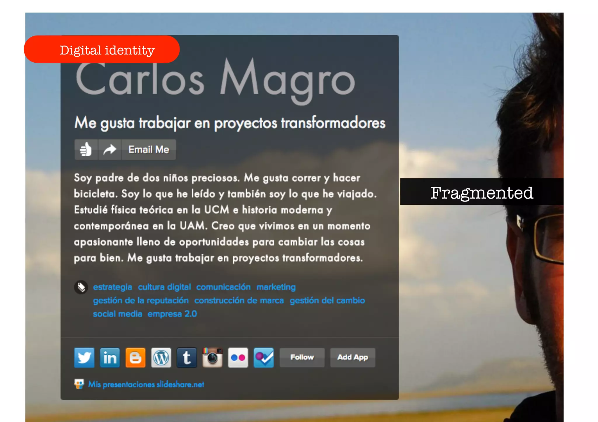 Fragmented 
Digital identity 
 