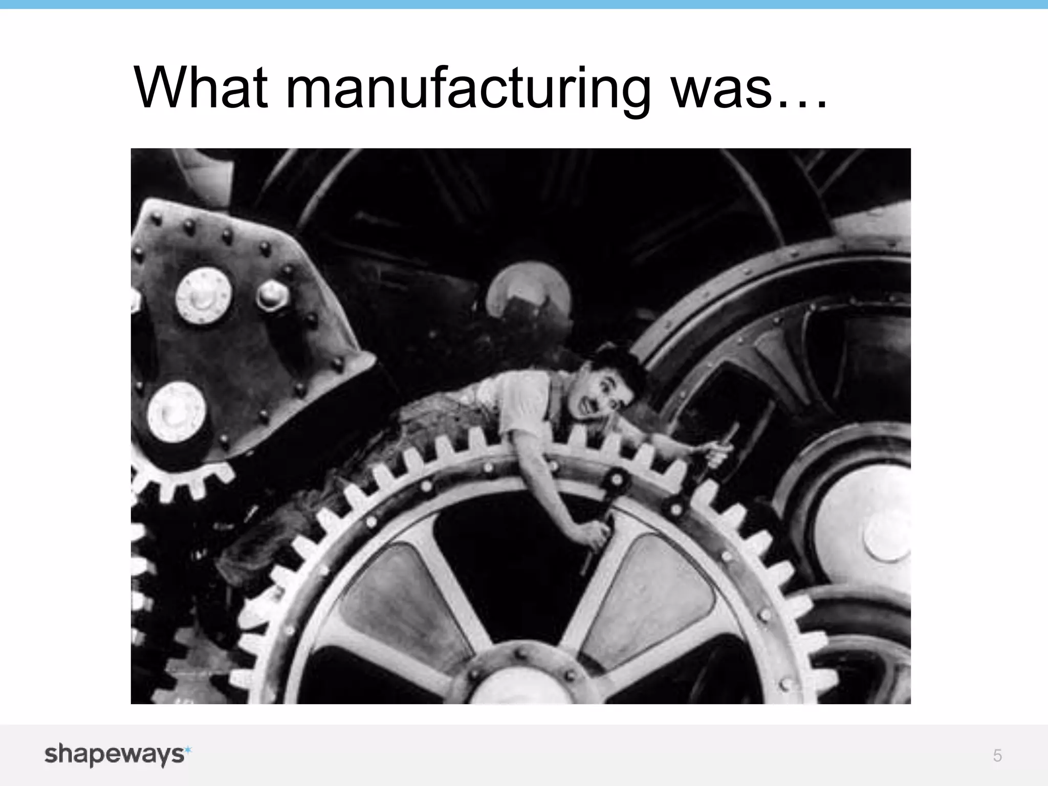 5
What manufacturing was…
 