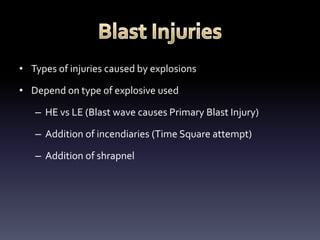 Blast Injuries Examples IED's: america's future | PPTX