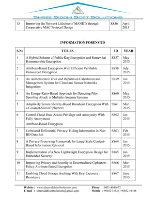 Ieee Final Year Project Centers In Thanjavur | PDF