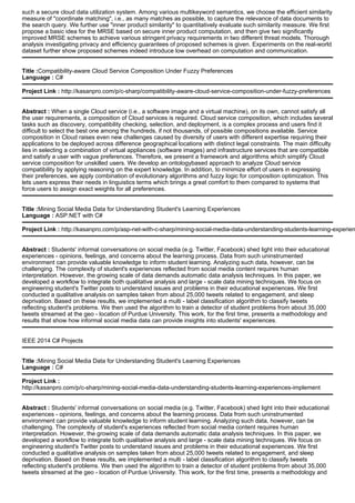 IEEE 2014 C# Projects | PDF