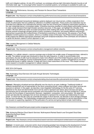 IEEE 2014 C# Projects | PDF