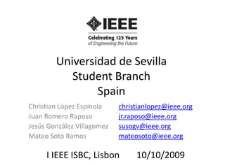 IEEE ISBC Universidad Sevilla SB