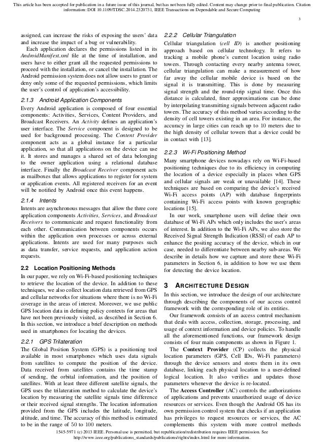 Ieee Project 2014 2015 Context Based Access Control Systems